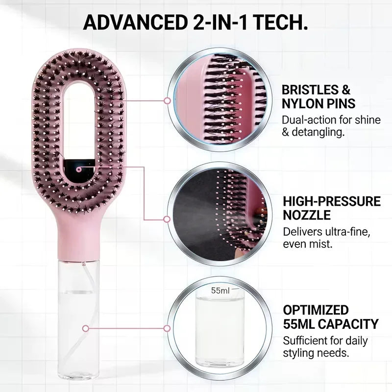 Spray Detangling Scalp Massage Brush